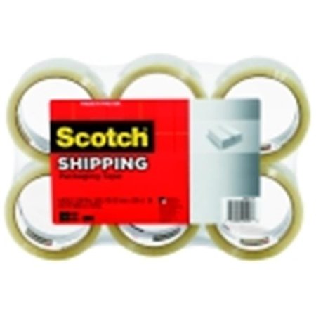 SCOTCH Scotch 1.88 in. x 109 Yd. 3350 Lightweight Shipping Tape - Clear; Pack 6 1434788